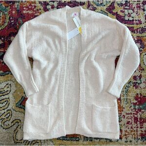 Little Girls Chloe & Cyrus Steph Long Open Front Cardigan (S)